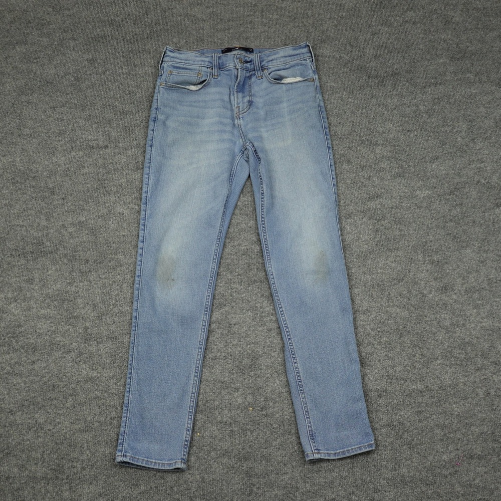 Hollister Jeans Mens 29x30 Light Blue Athletic Skinny Advanced Stretch Denim